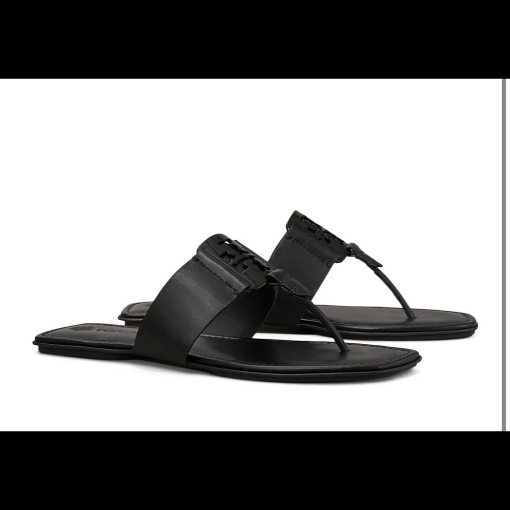 Tory Burch Georgia Sandals - Black - Size 7 - Dust Bag Included